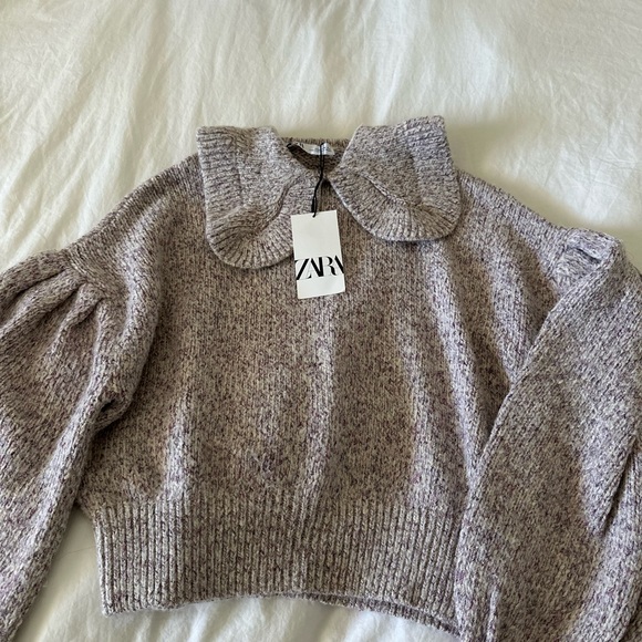 Zara Chunky Peter pan trending sweater NWT - Picture 5 of 6